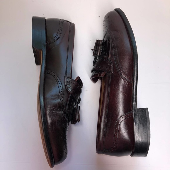 Bostonian Classics First Flex Tassel Wingtip Leather Loafers - Size 8 - Picture 7 of 10